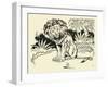 The Lion And The Mouse-Hauman-Framed Art Print