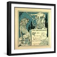 The Lion and the Statue-null-Framed Giclee Print