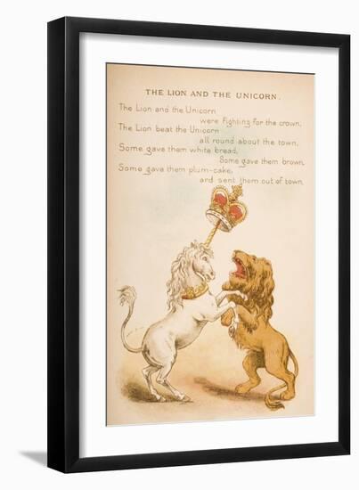 The Lion and the Unicorn, from of 'Old Mother Goose's Rhymes and Tales', Published by Frederick…-Constance Haslewood-Framed Giclee Print