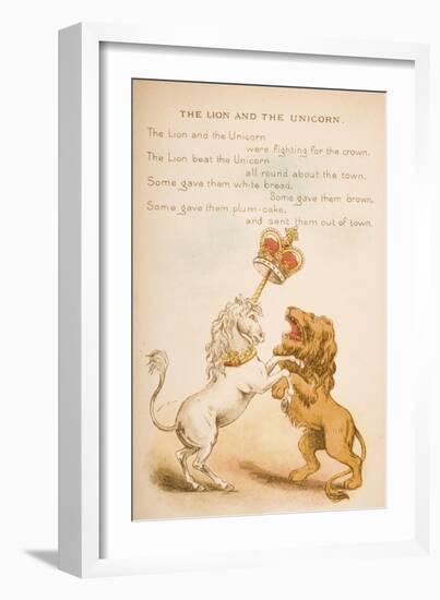 The Lion and the Unicorn, from of 'Old Mother Goose's Rhymes and Tales', Published by Frederick…-Constance Haslewood-Framed Giclee Print