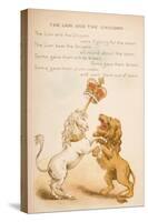 The Lion and the Unicorn, from of 'Old Mother Goose's Rhymes and Tales', Published by Frederick…-Constance Haslewood-Stretched Canvas