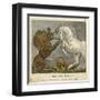 The Lion and the Unicorn were Fighting for the Crown-null-Framed Art Print