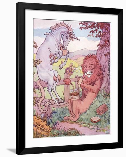 The Lion and the Unicorn-Leonard Leslie Brooke-Framed Premium Giclee Print