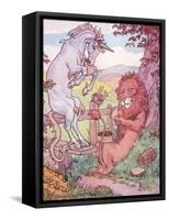 The Lion and the Unicorn-Leonard Leslie Brooke-Framed Stretched Canvas