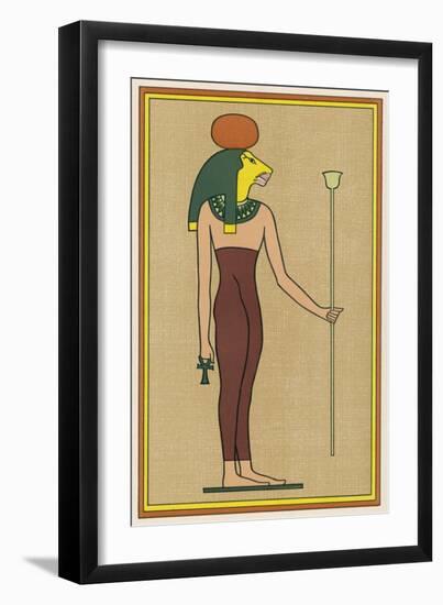 The Lion-Goddess Urt Hekau was One of the Various Forms Taken by the Funerary Goddess Nephthys-E.a. Wallis Budge-Framed Art Print