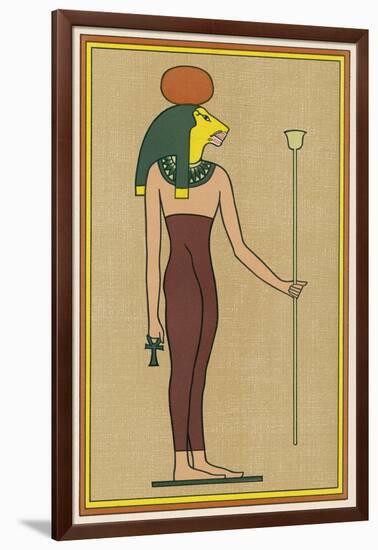 The Lion-Goddess Urt Hekau was One of the Various Forms Taken by the Funerary Goddess Nephthys-E.a. Wallis Budge-Framed Art Print