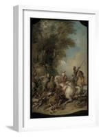 The Lion Hunt, 1735-Jean Francois de Troy-Framed Giclee Print