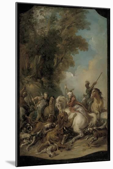 The Lion Hunt, 1735-Jean Francois de Troy-Mounted Giclee Print