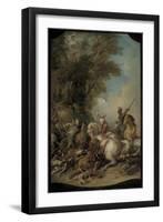 The Lion Hunt, 1735-Jean Francois de Troy-Framed Premium Giclee Print