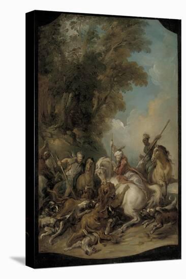 The Lion Hunt, 1735-Jean Francois de Troy-Stretched Canvas