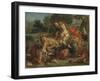 The Lion Hunt, 1855-Eugene Delacroix-Framed Giclee Print