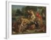 The Lion Hunt, 1855-Eugene Delacroix-Framed Giclee Print