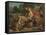 The Lion Hunt, 1855-Eugene Delacroix-Framed Stretched Canvas