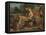 The Lion Hunt, 1855-Eugene Delacroix-Framed Stretched Canvas