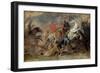 The Lion Hunt, C1621-Peter Paul Rubens-Framed Giclee Print