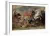 The Lion Hunt, C1621-Peter Paul Rubens-Framed Giclee Print