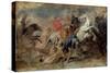 The Lion Hunt, C1621-Peter Paul Rubens-Stretched Canvas