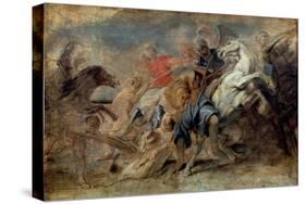 The Lion Hunt, C1621-Peter Paul Rubens-Stretched Canvas