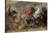 The Lion Hunt, C1621-Peter Paul Rubens-Stretched Canvas