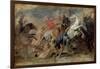 The Lion Hunt, C1621-Peter Paul Rubens-Framed Giclee Print