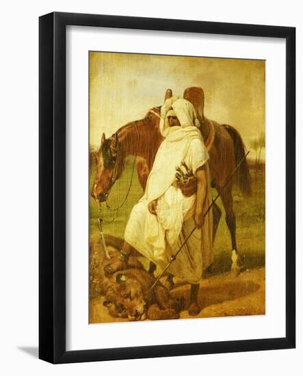 The Lion Hunter, 1833-Horace Vernet-Framed Giclee Print