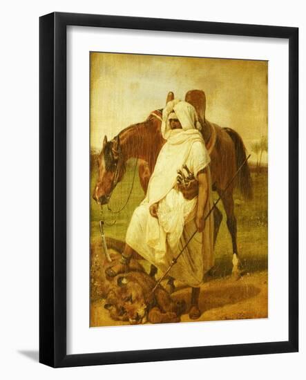 The Lion Hunter, 1833-Emile Jean Horace Vernet-Framed Giclee Print