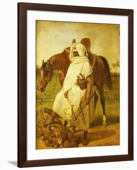 The Lion Hunter, 1833-Emile Jean Horace Vernet-Framed Giclee Print