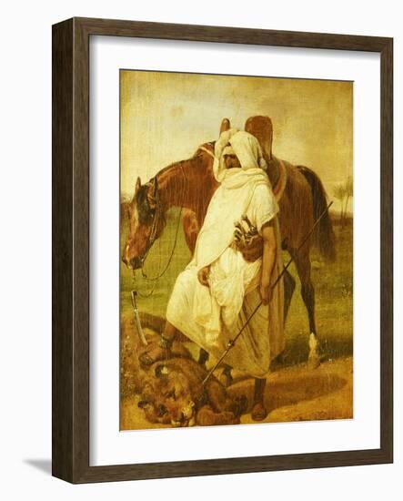 The Lion Hunter, 1833-Horace Vernet-Framed Giclee Print