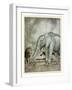 The Lion, Jupiter and the Elephant, Illustration from 'Aesop's Fables', Published by Heinemann,…-Arthur Rackham-Framed Giclee Print