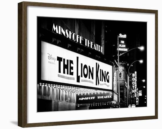 The Lion King in Minskoff Theatre at Times Square by Night, Manhattan, NYC-Philippe Hugonnard-Framed Photographic Print