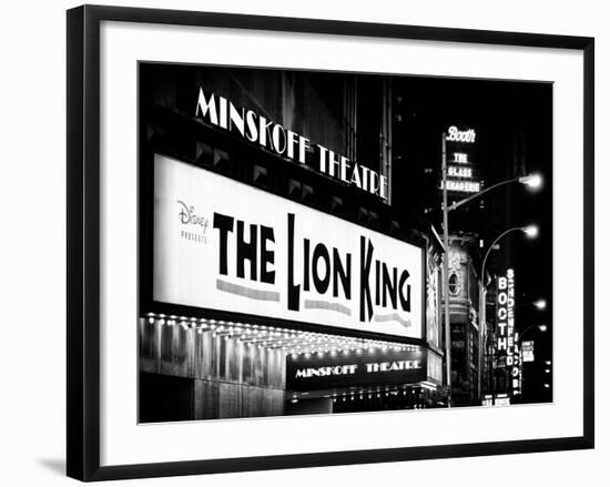 The Lion King in Minskoff Theatre at Times Square by Night, Manhattan, NYC-Philippe Hugonnard-Framed Photographic Print