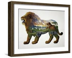 The Lion King-John Van Straalen-Framed Giclee Print