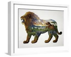 The Lion King-John Van Straalen-Framed Giclee Print
