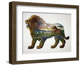 The Lion King-John Van Straalen-Framed Giclee Print