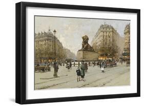 The Lion of Belfort-Galien-Laloue Eugene-Framed Giclee Print