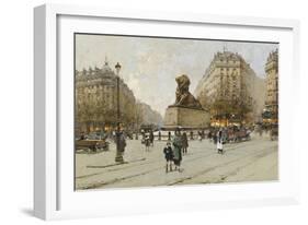 The Lion of Belfort-Galien-Laloue Eugene-Framed Giclee Print