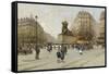 The Lion of Belfort-Galien-Laloue Eugene-Framed Stretched Canvas