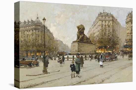 The Lion of Belfort-Galien-Laloue Eugene-Stretched Canvas