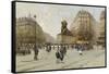 The Lion of Belfort-Galien-Laloue Eugene-Framed Stretched Canvas