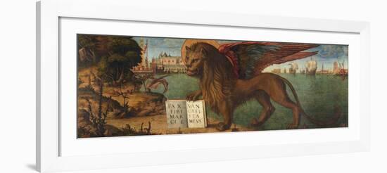 The Lion of Saint Mark, by Carpaccio, Vittore (1460-1526). Tempera on Canvas, 1516. Dimension: 130X-Vittore Carpaccio-Framed Giclee Print