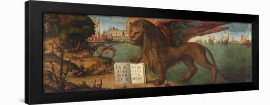 The Lion of Saint Mark, by Carpaccio, Vittore (1460-1526). Tempera on Canvas, 1516. Dimension: 130X-Vittore Carpaccio-Framed Giclee Print