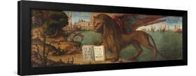 The Lion of Saint Mark, by Carpaccio, Vittore (1460-1526). Tempera on Canvas, 1516. Dimension: 130X-Vittore Carpaccio-Framed Giclee Print