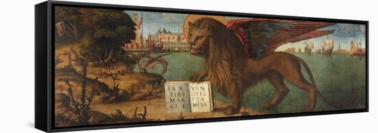 The Lion of Saint Mark, by Carpaccio, Vittore (1460-1526). Tempera on Canvas, 1516. Dimension: 130X-Vittore Carpaccio-Framed Stretched Canvas