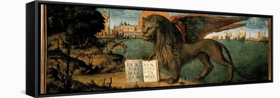 The Lion of St Mark-Vittore Carpaccio-Framed Stretched Canvas