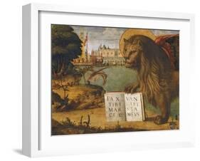 The Lion of St Mark-Vittore Carpaccio-Framed Giclee Print