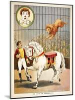 The Lion On Horseback'. a Lion Tamer, Horse and Lion, in a Circus Act-null-Mounted Giclee Print