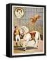 The Lion On Horseback'. a Lion Tamer, Horse and Lion, in a Circus Act-null-Framed Stretched Canvas