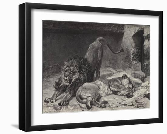 The Lion's Awakening-Paul Friedrich Meyerheim-Framed Giclee Print