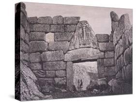 The Lion's Gate, Main Entrance to Mycenae-Heinrich Schliemann-Stretched Canvas