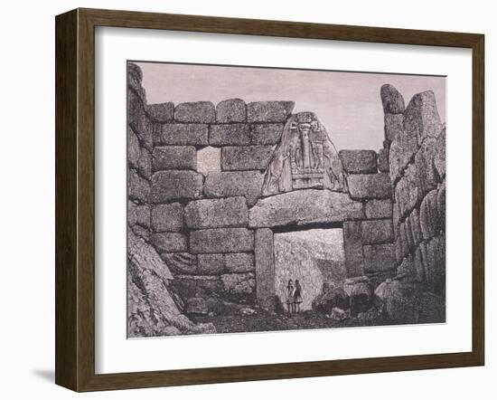 The Lion's Gate, Main Entrance to Mycenae-Heinrich Schliemann-Framed Giclee Print